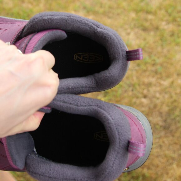 Keen Dry Waterproof Purple Gray Hiking Boots Style 1020134 -  Big Kid Size 6 - Picture 9 of 12